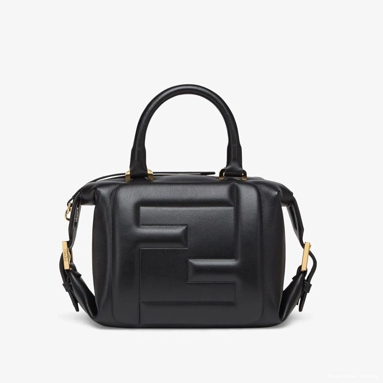 HOT In Fendi Bag Mini Cube Leather Black Nappa FF 0711